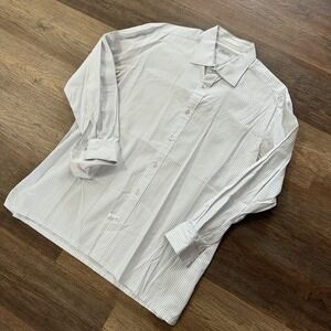 Charvet Place Vendome Paris Multicolor Striped Button Up Shirt Sz 17.5x44.5 FAIR